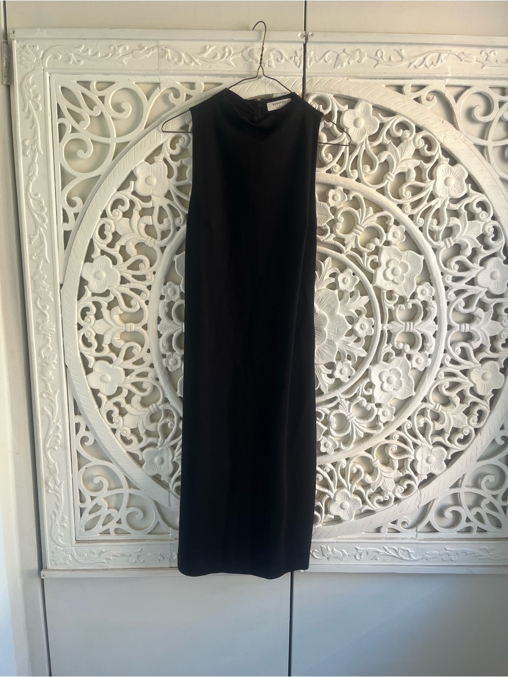 Aritzia Babaton Black Midi Dress | Sleeveless Minimalist Cocktail Dress | 8
